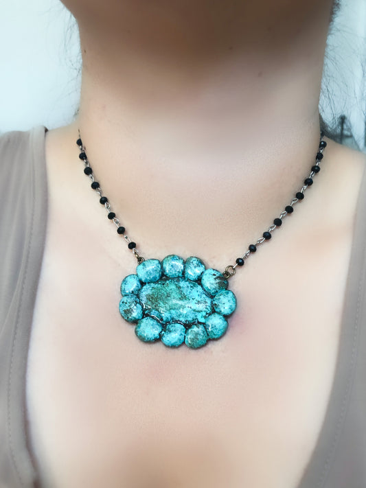 CONIFER SHORT NECKLACE - TURQUOISE